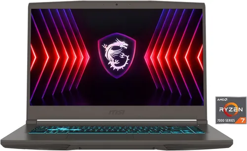MSI Thin A15 B7VE-407 Gaming-Notebook - Gaming-Laptop mit 15,6 Zoll Full HD Display, AMD Ryzen 7 und GeForce RTX 4050 für flüssiges Gaming und kreative Anwendungen. 1000 GB SSD und 16 GB RAM sorgen für schnellen Zugriff und Leistung.