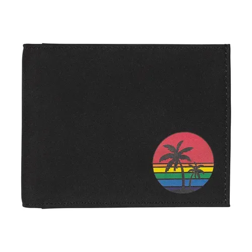 Oxmox RFID Pocketbörse Cryptan - RAINBOW PALMS - Sonstige Geldbörse im Querformat, strapazierfähig und wasserabweisend mit einem einzigartigen Motiv, das Ihre Finanzen auflockert. Maße: 10,5 x 8 x 1 cm.