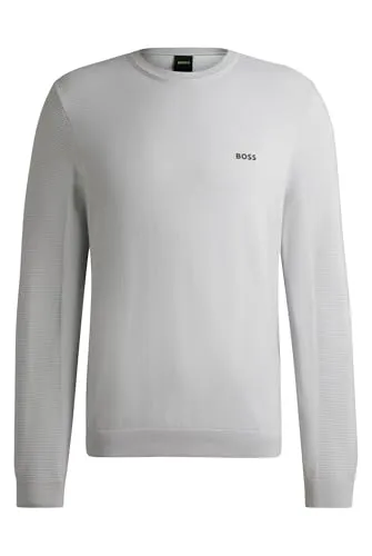 BOSS Momentum-X_CN Light/Pastel Grey54 M - Erotische Nachtwäsche für Herren, aus hochwertigem Material mit bequemem Regular Fit und stilvollem Rundhalsausschnitt.