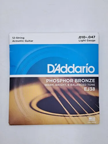 D'Addario EJ38 Phosphor Bronze 12-String Saiten Akustikgitarre Light 10-47