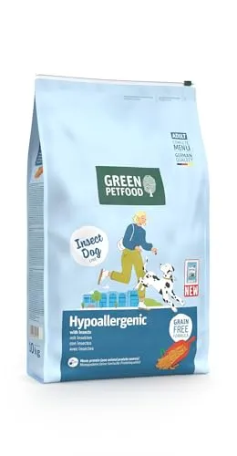 Green Petfood Dog Hypoallergenic 10 kg - Getreidefreies Hundefutter - Hypoallergenes Hundefutter mit 100% Insektenprotein, ideal für allergische Hunde. Nachhaltig, ohne Zucker und 100% Made in Germany.