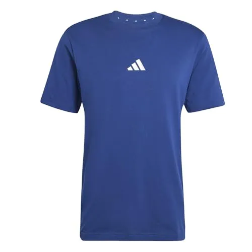 adidas 3 Stripes Single Jersey Tee - T-Shirt 3XL blau - Klassisches T-Shirt von adidas in Blau, Größe 3XL; ideal für Freizeitaktivitäten und aus 100% Baumwolle für optimalen Tragekomfort.