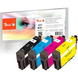 Peach Spar Pack Tintenpatronen für Epson T2706 - Druckerpatronen für brilliante Druckresultate! Enthält 4 kompatible Patronen mit Tintenstandsanzeige, ideal für kostensparendes Drucken.