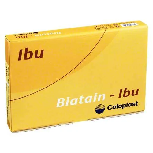Biatain Ibu Schaumverband 10x20 cm nicht haftend - Kompressen & Verbände, innovativer Schaumverband mit schmerzlindernem Ibuprofen für eine sanfte Wundheilung und optimalen Komfort.