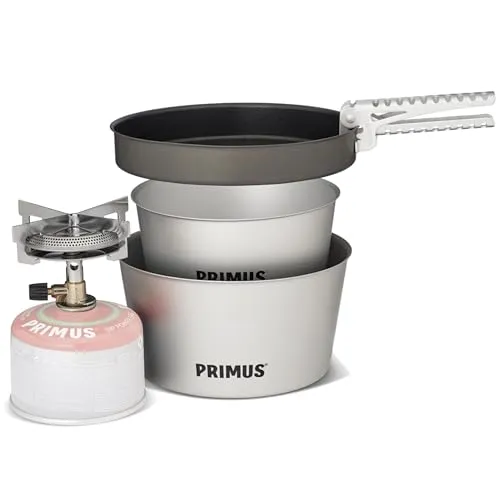 Primus Mimer Stove Kit II - STK - hellgrau - Campingkocher für die ganze Familie, schnell einsatzbereit in weniger als einer Minute, ideal für bis zu drei Personen mit 2.800 W Leistung.