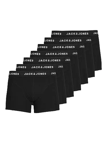 JACK JONES 7er-Pack Herren Trunks - Bequeme, elastische Unterhosen aus Jersey Baumwoll-Mix, atmungsaktiv und ideal für Alltag und Sport