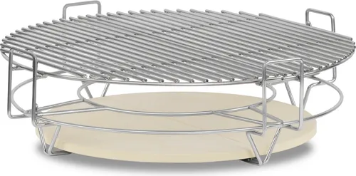 BBQ-Toro flexibles Kochsystem für Kamadogrill Ø 52 cm - Grillzubehör für vielseitiges Kochen: Verwandeln Sie Ihren Kamado-Grill in ein mehrstufiges Kochsystem mit Edelstahl Grillaufsatz und Pizzastein für perfekte Ergebnisse.