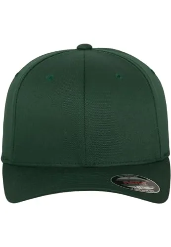 Flexfit Unisex Cap Wooly Combed, Unisex Baseballkappe, Youth, Spruce
