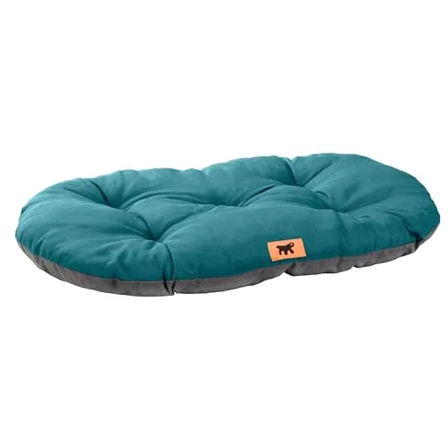 Ferplast Cuccia Cane Relax, Cuscino per cani di taglia piccola, Cuccia Gatto, Tappetino per cucce e auto -Lavabile - in Cotone con Soffice Imbottitura, 55 x 36 cm. Turchese