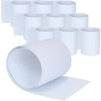Jardinion Sichtschutzstreifen 10x 2,52m mit 6mm Rillen PVC Weiß