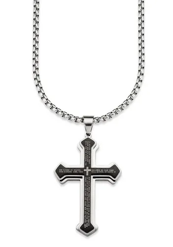Bruno Banani Kette mit Anhänger – Silberne Venezianerkette mit abnehmbarem Kreuz - Ketten mit Anhänger, aus massivem Edelstahl, ideal als Geschenk zum Geburtstag oder Weihnachten, inklusive Etui und vielseitig kombinierbar zu jedem Outfit.