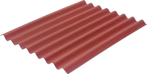 Onduline Bitumenwellplatte Easyline 100 x 76 cm 2,6 mm rot  Bitumenwellplatte