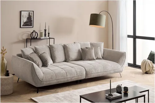 exxpo - sofa fashion Big-Sofa Triton Mega Sofa,toller Sitzkomfort, Steppung im Sitz, Breite 311cm, inkl.10-teiliges Kissenset,gemütliches Megasofa,viel Platz zum Relaxen