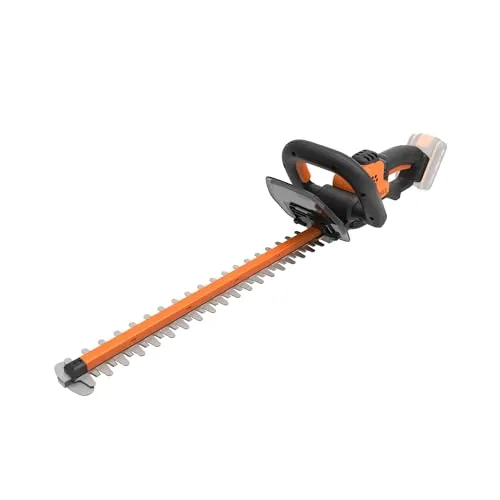 WORX WG261E.9 Akku-Heckenschere – Leichte & kompakte Heckenschneider für hohe Hecken - Heckenschere mit 44 cm Schwertlänge und 16 mm Zahnabstand für präzise Schnittergebnisse. Der handliche, leichte Trimmer sorgt für Komfort und Kontrolle. PowerShare kompatibel – Akku von anderen Geräten verwendbar.