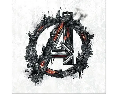 Leinwandbild Avengers Big A Logo 40x40 cm