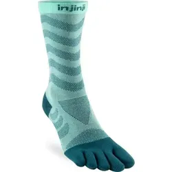 Injinji Damen Ultra Run Crew Socken (Größe 40.5, türkis) - Sportsocken für lange Strecken, ideal für Five-Fingers und optimalen Komfort beim Laufen.