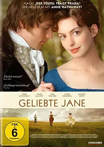 Geliebte Jane - Romantisches Drama über die junge Jane Austen - Filme über die leidenschaftliche Liebe zwischen Jane Austen und Tom Lefroy, die gegen gesellschaftliche Konventionen ankämpfen müssen.