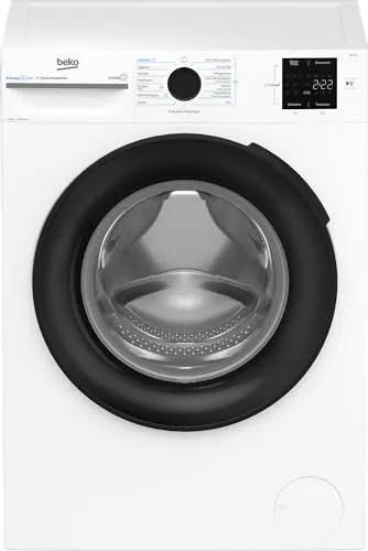 BM3WFU3841X Waschmaschine weiß - Frontlader Waschmaschine mit 8 kg Kapazität und 1.351 U/min, ideal für effizientes Waschen und hervorragende Reinigungsergebnisse.