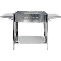 Mangal Ruslan Deluxe Schaschlikgrill mit Ablagen - Standgrill aus Edelstahl, ideal für Schaschlik und Grillpartys, mit großzügiger Grillfläche und praktischen Ablagen.