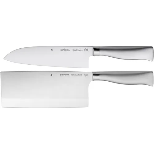 WMF Grand Gourmet Asia Messerset 2-teilig - Küchenmesserset aus geschmiedetem Spezialklingenstahl, inklusive Santokumesser und chinesischem Kochmesser. Langanhaltende Schärfe und ergonomischer Griff für präzise Schnitte.