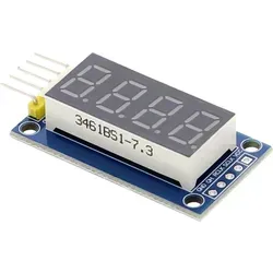 7-Segment Display mit vier Ziffern auf PCB