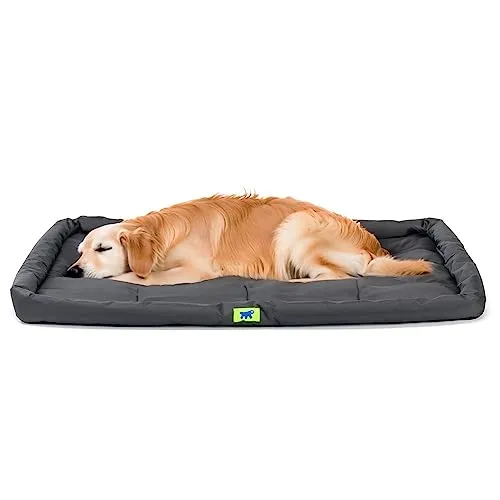 Ferplast Cuccia Cane Cuscino Cane Cane Taglia Grande Tessuto Antigraffio Lettino Cane Lavabile in Lavatrice a 30° Materassino Cane Impermeabile 107 x 66 x 5 cm.Nero