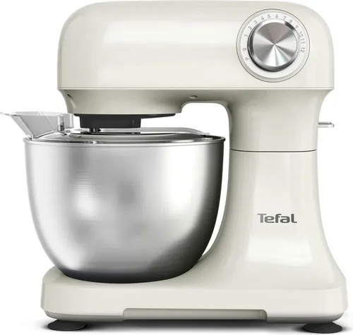 Tefal Küchenmaschine QB140A Bake Easy - Küchenmaschine mit 500 W Leistung, 3,5 l Schüssel und 12 Geschwindigkeiten für perfekte Ergebnisse. Ideal für Backliebhaber mit planetarischem Rührsystem.