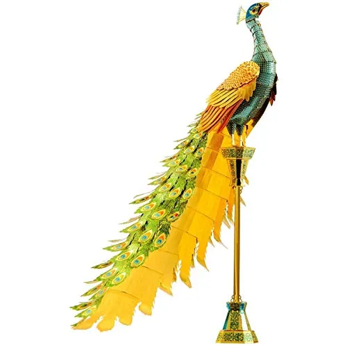Metal Earth ICX112 - 3D-Puzzle Peacock - Lasergeschnittener 3D-Konstruktionsbausatz aus hochwertigem Metall, ideal für kreative Modellbauer ab 14 Jahren. Spaßige Herausforderung mit 100+ Teilen, einfache Montage ohne Kleber.