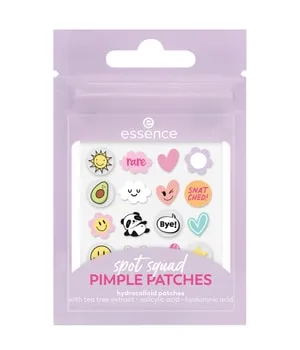 essence spot squad PIMPLE PATCHES – Anti-Pickel Pflaster im 32er Pack - Lustige Hydrokolloid Patches für die schnelle Anwendung bei Hautunreinheiten. Angereichert mit pflegenden Inhaltsstoffen, vegan und tierversuchsfrei. Ideal für die tägliche Gesichtspflege.