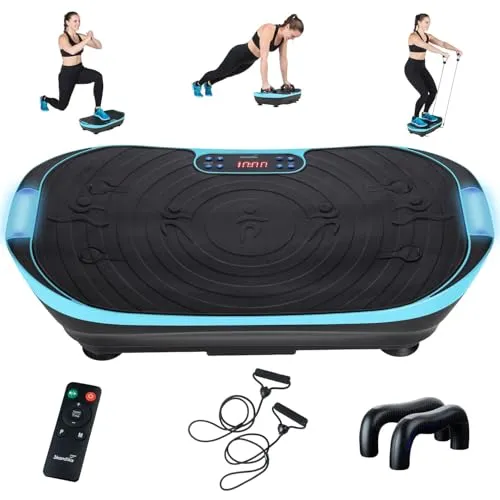 Skandika Vibrationsplatte V2 - Fitnessgerät für Zuhause - Vibrationsplatten für effektives Muskeltraining, 99 Intensitätsstufen und 3 computergesteuerte Programme für individuelle Workouts, ideal für Koordination und Gleichgewicht.
