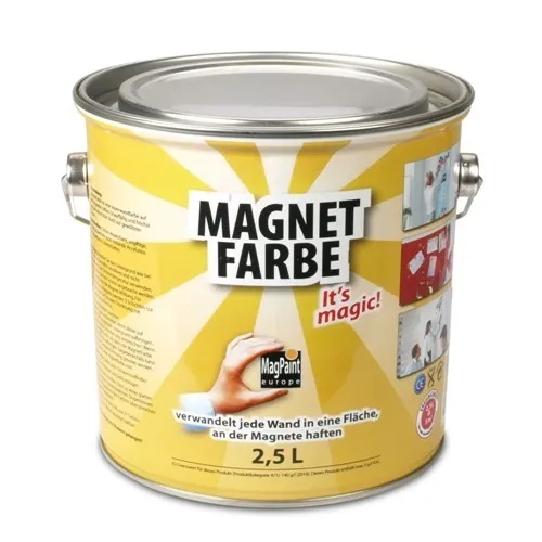 MagnetFarbe Magpaint - magnetische Wandfarbe - 2500 ml Dose -Das Original