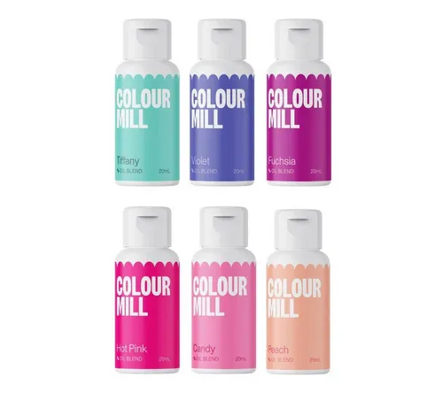 COLOUR MILL Lebensmittelfarben Set – 6 x 20 ml - Erleben Sie mit dem COLOUR MILL Set leuchtende Farben für Ihre Backkreationen. Ideal für Buttercreme, Fondant und mehr. Hochkonzentrierte, ölbasiert für brillante Ergebnisse!