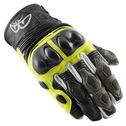 Berik Nador Motorrad Handschuhe, schwarz-grün-gelb, Größe M für Männer