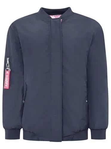 Zwillingsherz Blouson "Happy" in Dunkelblau - XL - Stylischer Blouson mit College-Kragen und praktischen Eingrifftaschen. Lockerer Schnitt für hohen Tragekomfort und vielseitige Kombinationsmöglichkeiten.