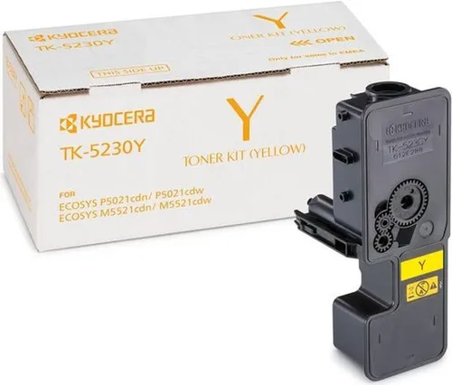 Kyocera Tk-5230Y Toner Cartridge (Gelb) - Toner für Kyocera Drucker, bietet hohe Druckqualität und hohe Seitenleistung, ideal für Büros und professionelle Anwendungen.