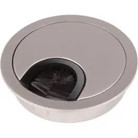 SOTECH Kabeldurchlass Metall Ø68 mm Edelstahloptik Matt mit Bürstendichtung