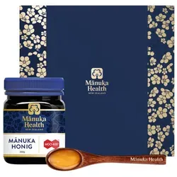 Manuka Health MGO 400+ Manuka Honig Geschenk-Set - Hochwertiges Geschenkset mit Manuka Honig MGO 400+, ideal für besondere Anlässe. Verschenke Genussmomente mit dem einzigartigen Aroma des neuseeländischen Honigs.