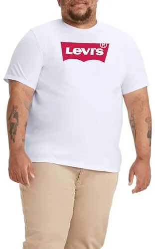 LEVI'S PLUS "LE B&T BIG GRAPHIC TEE" 5XL - Herren-Shirt mit Logofrontprint aus 100% Baumwolle. Casual und hüftbedeckend, ideal für Freizeitaktivitäten und bequem durch weichen Jersey.