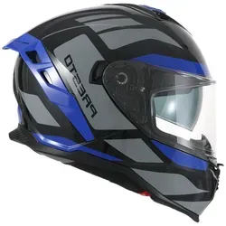 Vito Helmets Motorradhelm VITO PRESTO Integralhelm mit integriertem Sonnenvisier und ECE R 22-06, ECE R 22-06, integrierte Sonnenbrille, Pinlock Vorbereitung blau S (55-56cm)