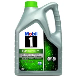 MOBIL 1 ESP 0W-30 [5L] Motoröl - Hochleistungs-Motoröl für optimalen Schutz und Effizienz, geeignet für moderne Fahrzeuge mit Herstellerfreigaben von Porsche und VW.