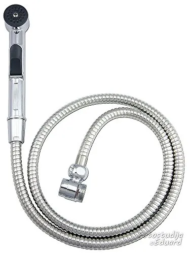 Waschbeckenbrause inkl. Schlauch und Adapter | Bidet Brause-Set | Chrom, twb17A - Handbrausen Set mit 1,25 m Brauseschlauch und Wandhalterung, ideal für eine hygienische und einfache Anwendung im Badezimmer.