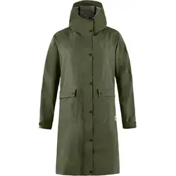 Fjällräven Vardag Rain Parka Women Laurel Green (M) - Funktionsjacke, wasserdicht und atmungsaktiv für Outdoor-Aktivitäten an Regentagen, mit langlebigem Design und optimaler Belüftung.