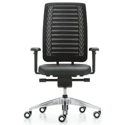 Girsberger Reflex Bürodrehstuhl ohne Lumbalstütze - Bürostuhl mit anpassbarer Lehne für ergonomisches Sitzen und Synchronmechanik für gesundes, bewegtes Arbeiten. Ideal für Büro und Home Office.