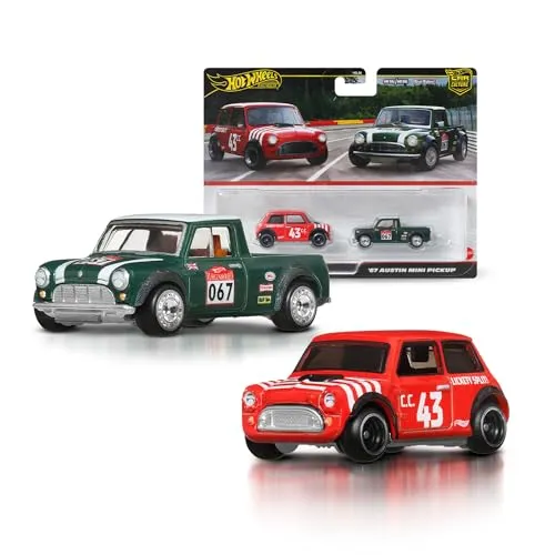 HOT WHEELS HBL96 Premium Car Culture 2er-Pack - Sammlerstücke für Hot Wheels Fans: Hochwertige Die-Cast-Autos im Doppelpack mit Real Riders Reifen und detailverliebtem Design, ideal zum Erweitern Ihrer Sammlung.