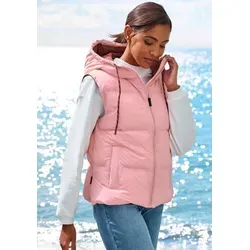 Elbsand Steppweste mit großem Logoprint auf dem Rücken rosa L/40