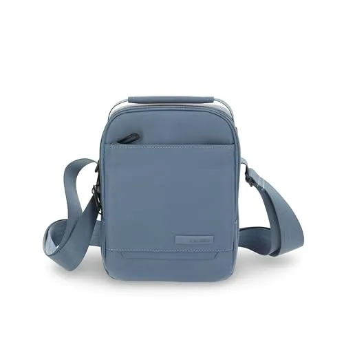Travelite Workflow Messenger Schultertasche Blau - Umhängetasche aus 100% recyceltem Nylon, wasserabweisend und mit cleverem Stauraum – ideal für den urbanen Alltag oder Reisen.