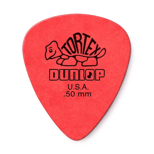 Dunlop Tortex Standard Plektren - 0,50 mm - rot (1, 3, 6, 12 oder 72 Stück)