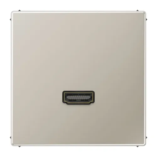 Jung Multimedia-Einsatz HDMI (Edelstahl) - Sonstiges HiFi Zubehör, elegantes Edelstahl-Design und Unterstützung für 1080p Auflösung mit vergoldeten Kontakten für optimale Signalübertragung.