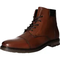 Bugatti Herren Stiefel Marcello Eco, Größe 43 - Wanderschuhe aus hochwertigem Leder in cognac, ideal für Komfort und Stil bei Outdoor-Aktivitäten, mit praktischen Reißverschluss und normaler Weite.