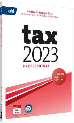 tax 2023 Professional (Steuerjahr 2022) - ESD Download für Windows - Steuer-Software für eine einfache und schnelle Steuererklärung, ideal für Selbständige und Freiberufler.